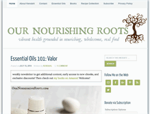 Tablet Screenshot of ournourishingroots.com